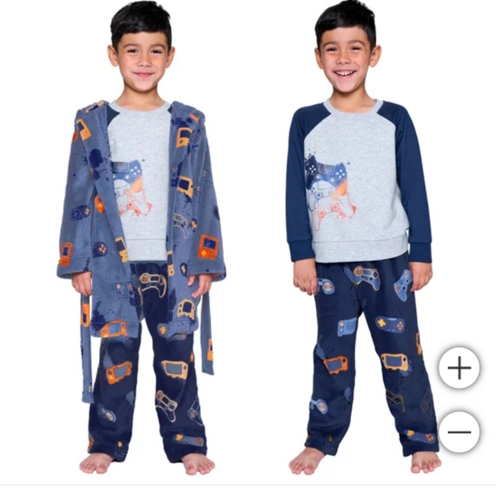 Pekkle Kids' 2-piece Pajama & Robe Set,food, Gaming
